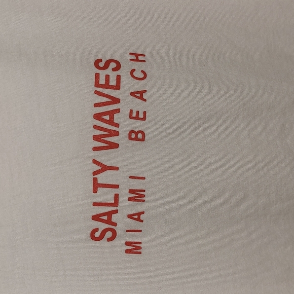 H&M Juniors Pink Short Sleeve Tshirt Red Salty Waves Miami Beach 100% Cotton Med - Picture 5 of 8